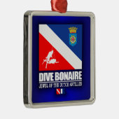 Dive Bonaire Silbernes Ornament (Rechts)