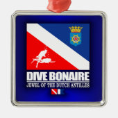 Dive Bonaire Silbernes Ornament (Vorne)