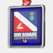 Dive Bonaire Silbernes Ornament (Links)