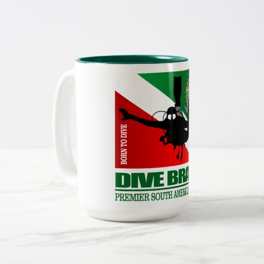 Dive Brazil DF2 Zweifarbige Tasse (Vorderseite Links)