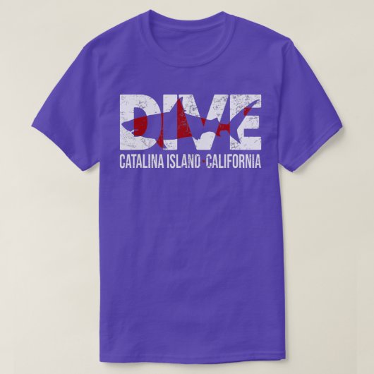 DIVE Catalina Island California SCUBA DIVING Diver T-Shirt (Design vorne)