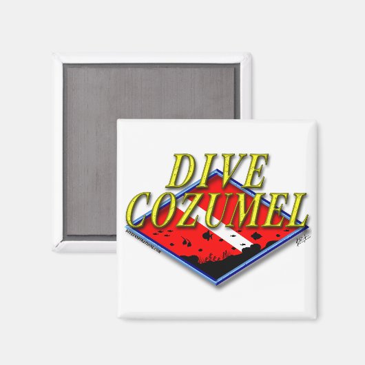 Dive Cozumel Magnet (Vorderseite/Rückseite)