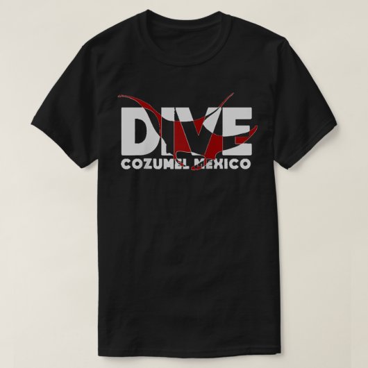 DIVE Cozumel Mexico SCUBA TAUCHEN Manta Ray R T-Shirt (Design vorne)