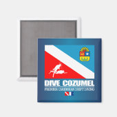 Dive Cozumel (sq) Magnet (Vorderseite/Rückseite)