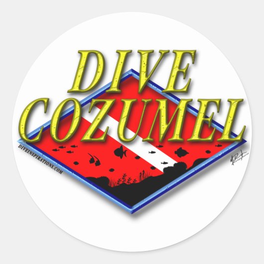 Dive Cozumel Sticker (Vorderseite)