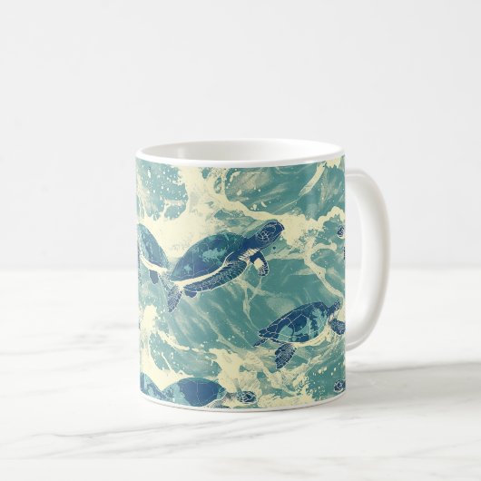 Dive Deep - Sea Turtle Coffee Companion Kaffeetasse (VorderseiteRechts)