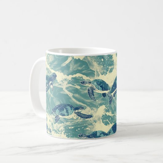 Dive Deep - Sea Turtle Coffee Companion Kaffeetasse (Vorderseite Links)