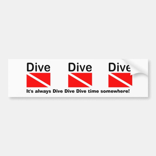 DIVE DIVE DIVE - AUTOAUFKLEBER (Vorne)