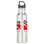 DIVE DIVE DIVE Edelstahlwasserflasche Edelstahlflasche (Rückseite)