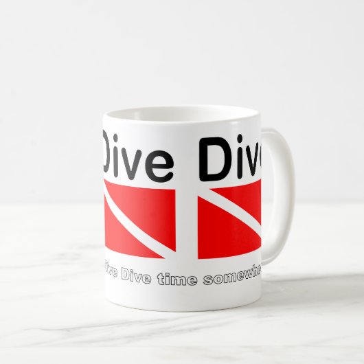 DIVE DIVE DIVE-Tasse Kaffeetasse (VorderseiteRechts)