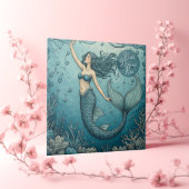 Dive Dream Rise Ocean Coral Reef Mermaid Inspiring Fliese