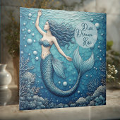 Dive Dream Rise Ocean Mermaid Swimmer Empowerment Fliese