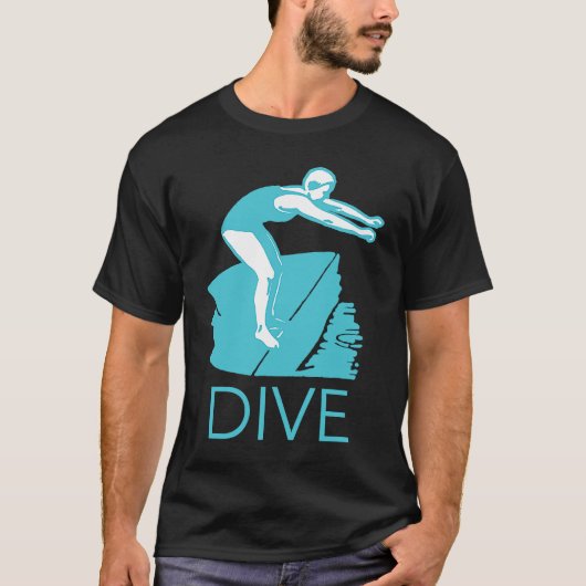 DIVE Encourage Inspire Motivate Boost Support Retr T-Shirt (Vorderseite)