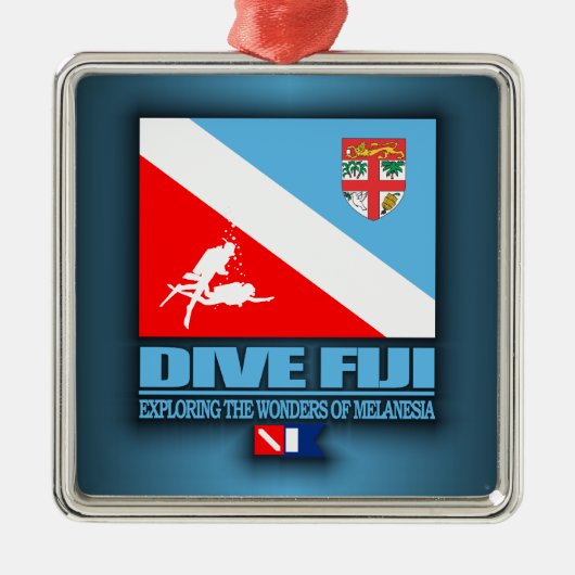 Dive Fiji Ornament Aus Metall (Vorne)