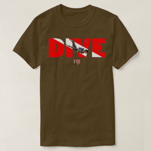 DIVE Fiji SCUBA Diving Snorkeling T-Shirt (Design vorne)