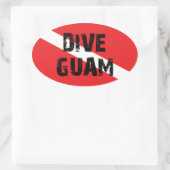 Dive Guam Ovaler Aufkleber (Tasche)