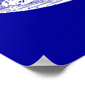 Dive Helmet Blueprint Poster (Ecke)