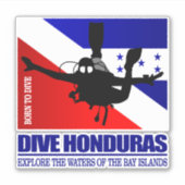 Dive Honduras Aufkleber (Vorderseite)