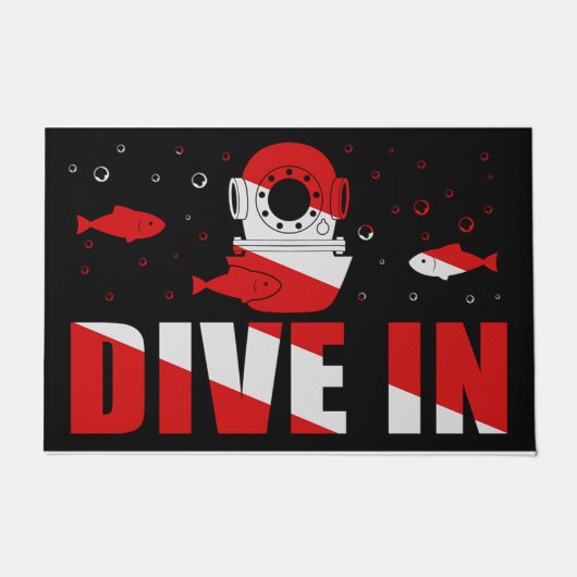 Dive In Doormat, Cool Diving Fußmatte (Vorderseite)