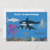 Dive In, We'll have a FIN-tastic time Einladung (Vorderseite)