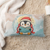 Dive Into A Good Story Cute Reading Penguin Pillow Lendenkissen (Decke)
