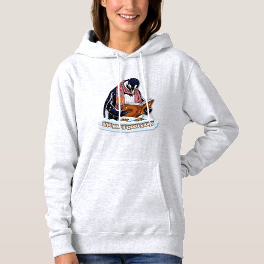 Dive Into A Good Story Penguin Hoodie (Vorderseite)