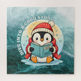 Dive Into A Good Story Penguin Metal Art Puzzle