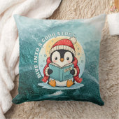 Dive Into A Good Story Reading Penguin Pillow Kissen (Decke)