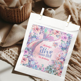 Dive into Five Flower Glitter Mermaid Tail  Geschenktütchen
