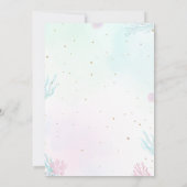 Dive into Five Mermaid Birthday Invitation Editabl Einladung (Rückseite)