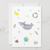 Dive Into Five Pool Party Summer 5th Birthday Einladung (Rückseite)