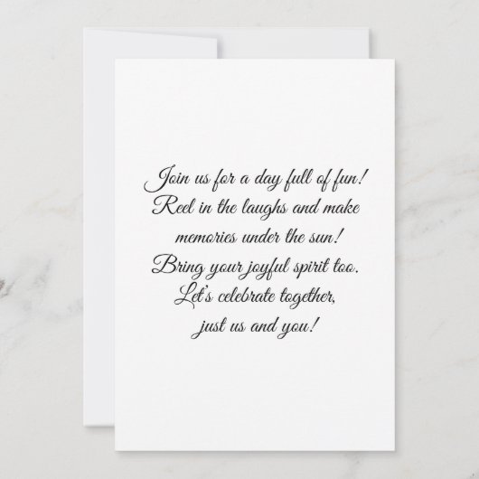 Dive into the Adventure Einladung (Rückseite)