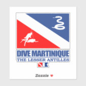 Dive Martinique (sq) Aufkleber (Blatt)