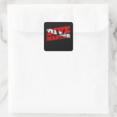 Dive Master Dive Instructor Diver Down Flag Scuba Quadratischer Aufkleber (Tasche)