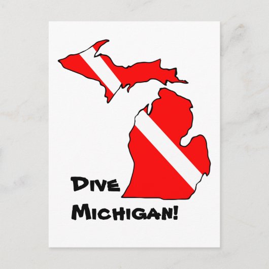 Dive Michigan Postcard Postkarte (Vorderseite)