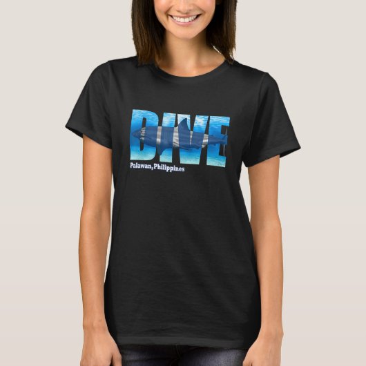 DIVE Palawan SCUBA Diving Snorkeling T-Shirt (Vorderseite)