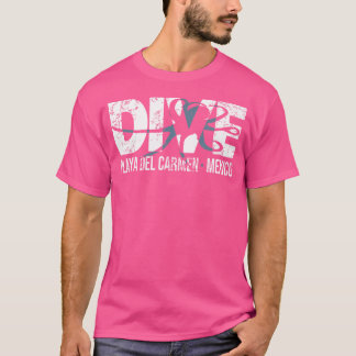 Dive Playa del Carmen Mexiko Oktopus Tauchen T-Shirt