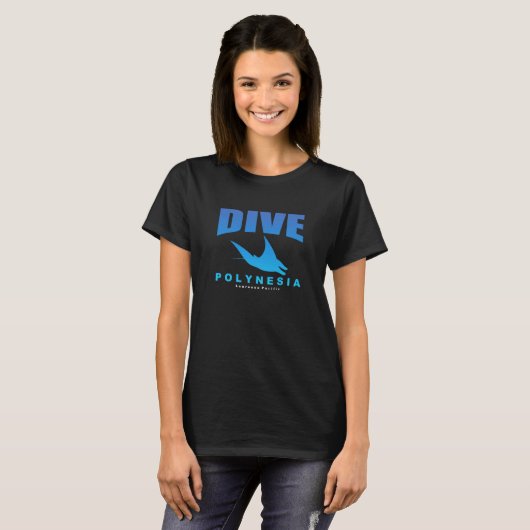 Dive Polynesia Manta Ray Scuba Diving in Polynesia T-Shirt (Vorne ganz)