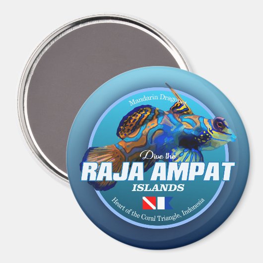 Dive Raja Ampat (DD2) Magnet (Vorderseite/Rückseite)