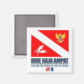 Dive Raja Ampat (sq) Magnet (Vorderseite/Rückseite)