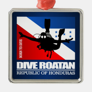 Dive Roatan DF2 Ornament Aus Metall