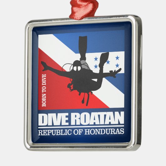 Dive Roatan DF2 Ornament Aus Metall (Links)