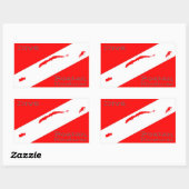 Dive Roatan Rechteckiger Aufkleber (Blatt)