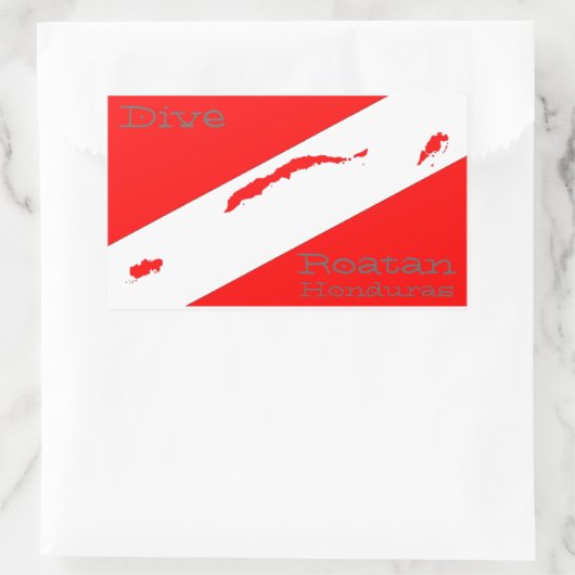 Dive Roatan Rechteckiger Aufkleber (Tasche)