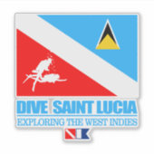 Dive Saint Lucia (sq) Aufkleber (Vorderseite)