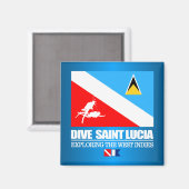 Dive Saint Lucia (sq) Magnet (Vorderseite/Rückseite)