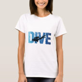 Dive Scuba Diver Horizontal T-Shirt (Vorderseite)