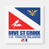 Dive St Croix (sq) Magnet (Vorne)