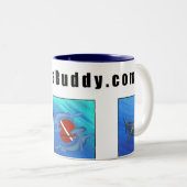 DiveBuddy.com-Kaffee-Tasse Zweifarbige Tasse (VorderseiteRechts)
