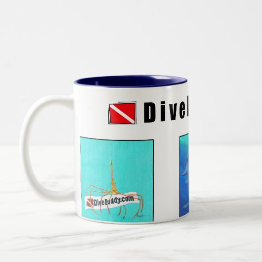 DiveBuddy.com-Kaffee-Tasse Zweifarbige Tasse (Links)